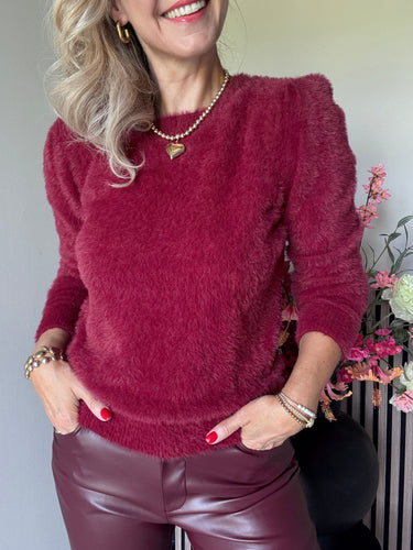 SRB4640 Fuzzy Puff Sleeve